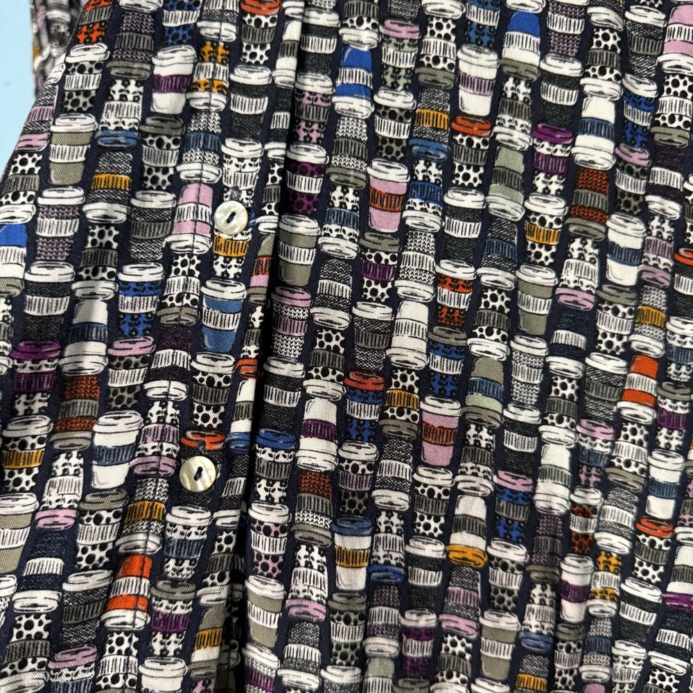 Nic + Zoe Coffee Cup Print Shirt - Picture 3 of 7